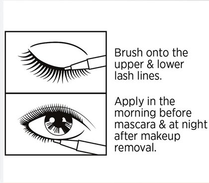 Oap meikki silmät Clinically Proven Lash Serum pakkauskuva pakkaus takaa yksityiskohta