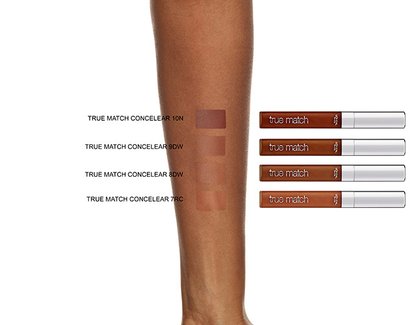 Peitevoide True Match Perfect Concealer tumma iho sävynäyte käsivarressa